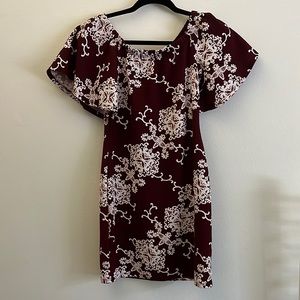 Papaya off the shoulders dress